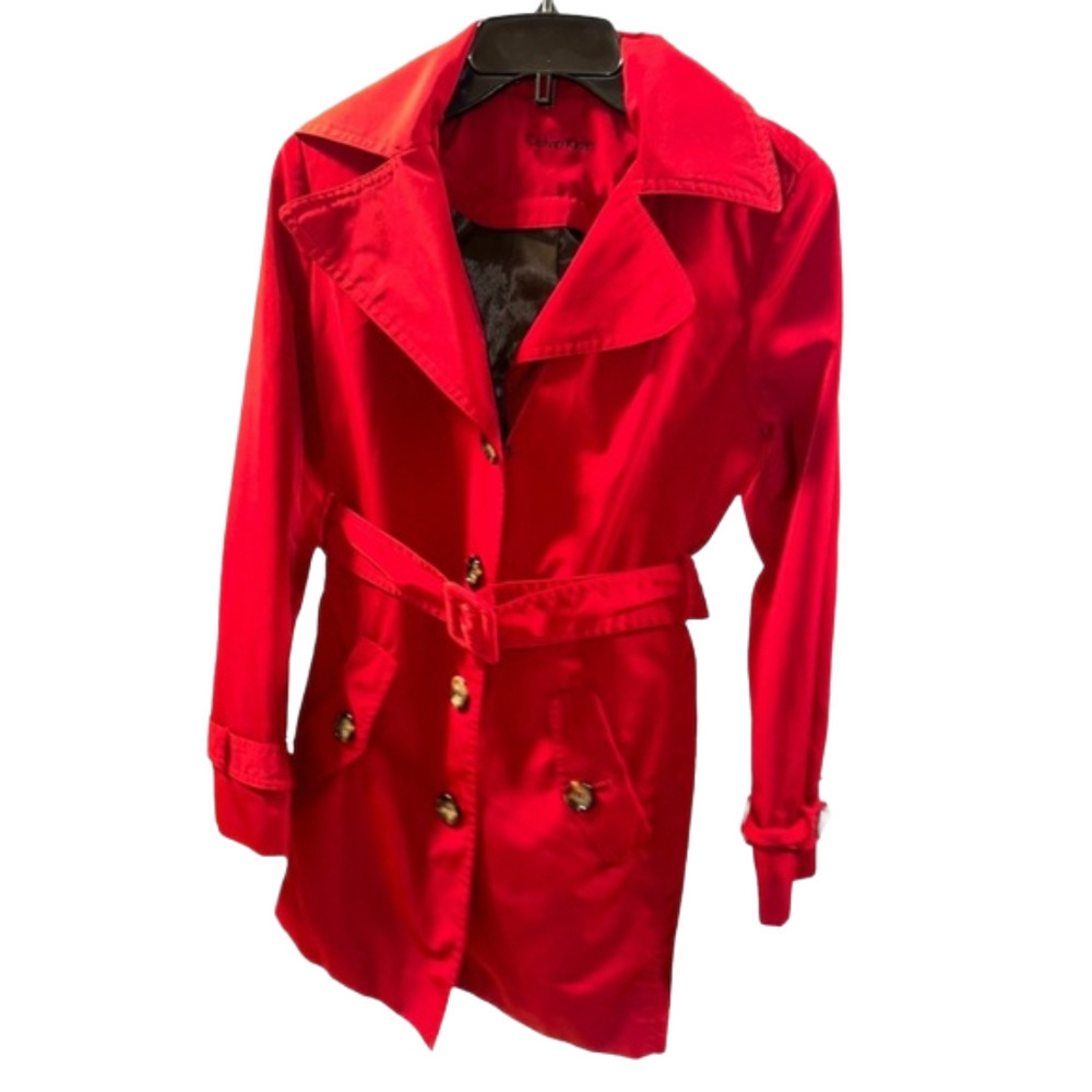 Calvin Klein Women’s Red Trench Coat